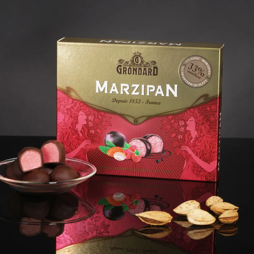  TM Grondard      (11120) Конфеты глазированные Марципановые Малина, 126г   в Назарове